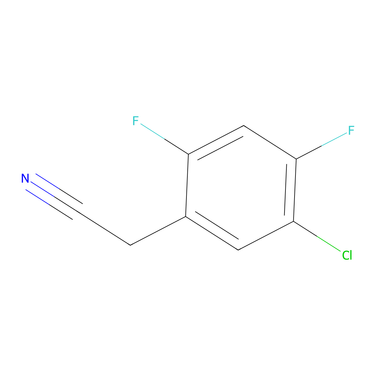 5-Chloro-2,4-difluorophenylacetonitrile molecular structure, CAS 1429422-26-3