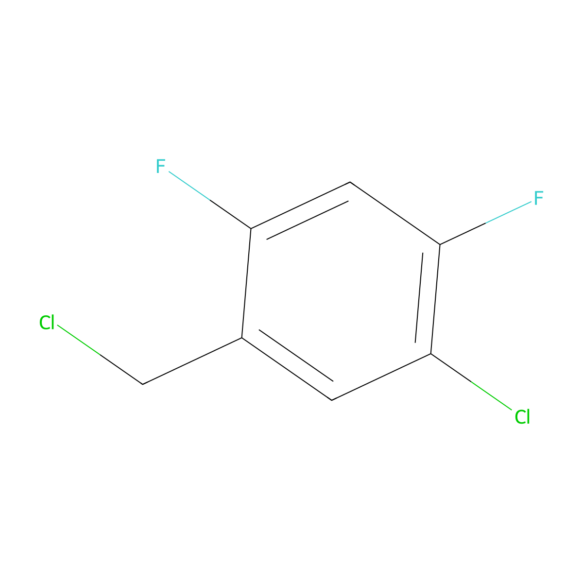 1-Chloro-5-(chloromethyl)-2,4-difluorobenzene molecular structure, CAS 1429422-43-4