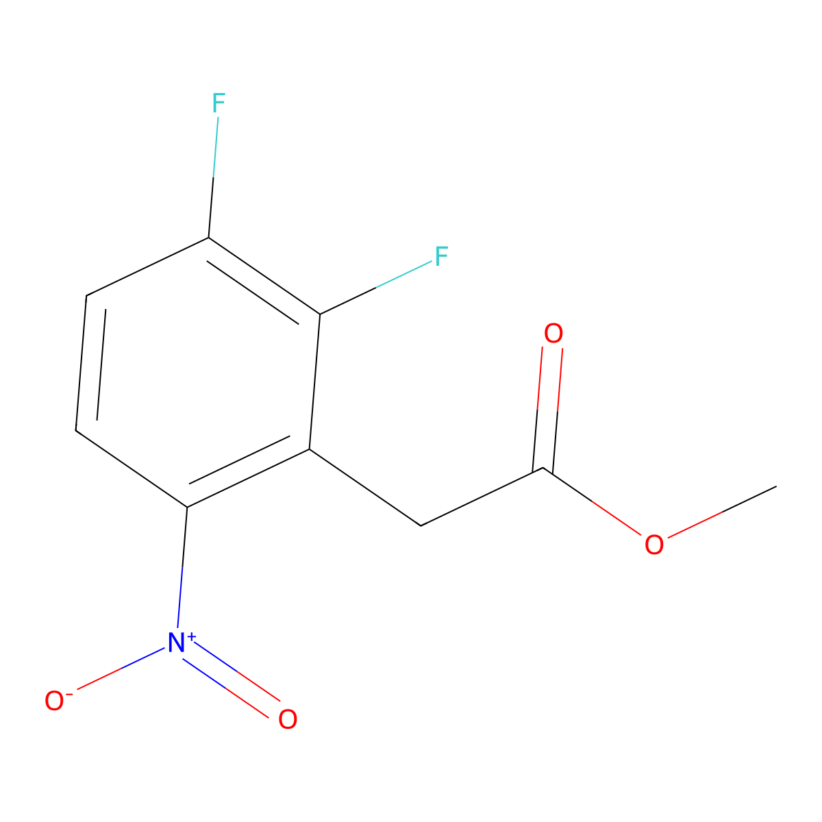 Methyl 2-(2,3-difluoro-6-nitrophenyl)acetate molecular structure, CAS 1429422-50-3