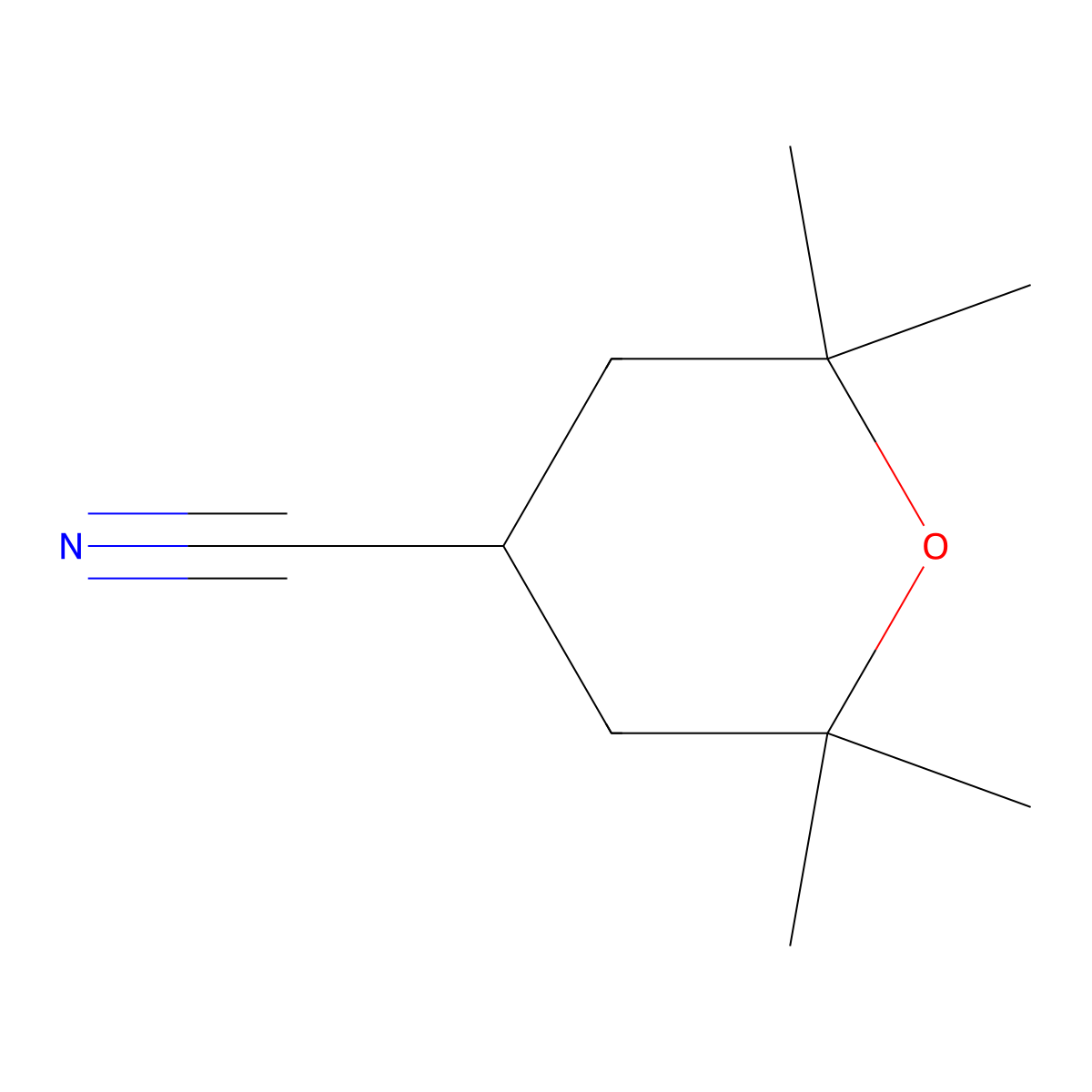 2,2,6,6-tetramethyltetrahydro-2H-pyran-4-carbonitrile molecular structure, CAS 1429422-52-5