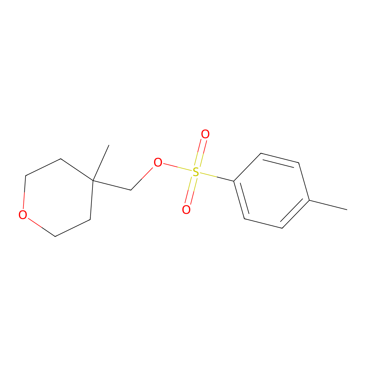 (4-Methyloxan-4-yl)methyl 4-methylbenzene-1-sulfonate molecular structure, CAS 1429424-21-4