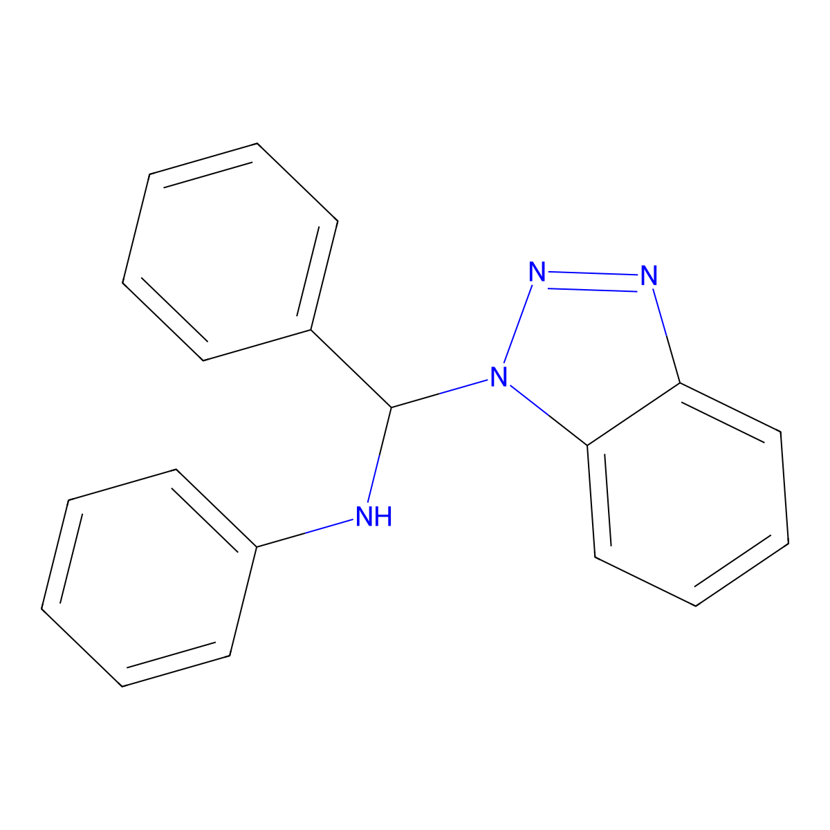 N,alpha-Diphenyl-1H-benzotriazole-1-methanamine molecular structure, CAS 142943-95-1
