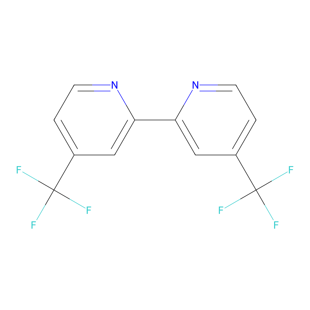 2,2'-Bipyridine, 4,4'-bis(trifluoromethyl)- molecular structure, CAS 142946-79-0