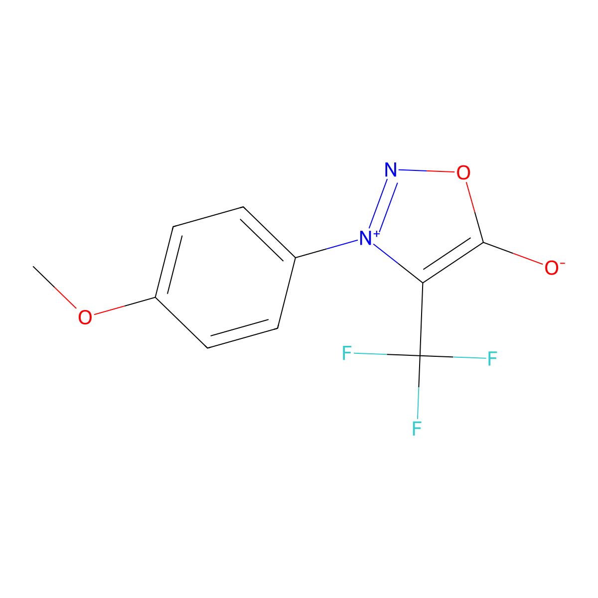 3-(4-Methoxyphenyl)-4-(trifluoromethyl)-3H-1,2,3-oxadiazol-1-ium-5-olate molecular structure, CAS 1429485-53-9