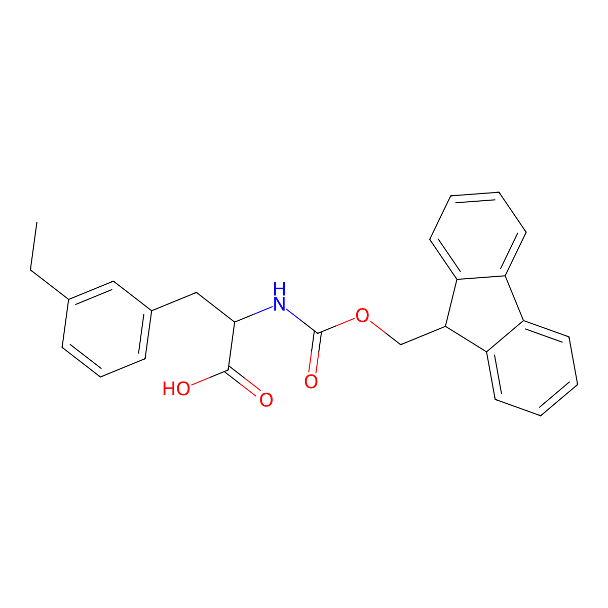 N-Fmoc-3-ethyl-L-phenylalanine molecular structure, CAS 1429496-72-9