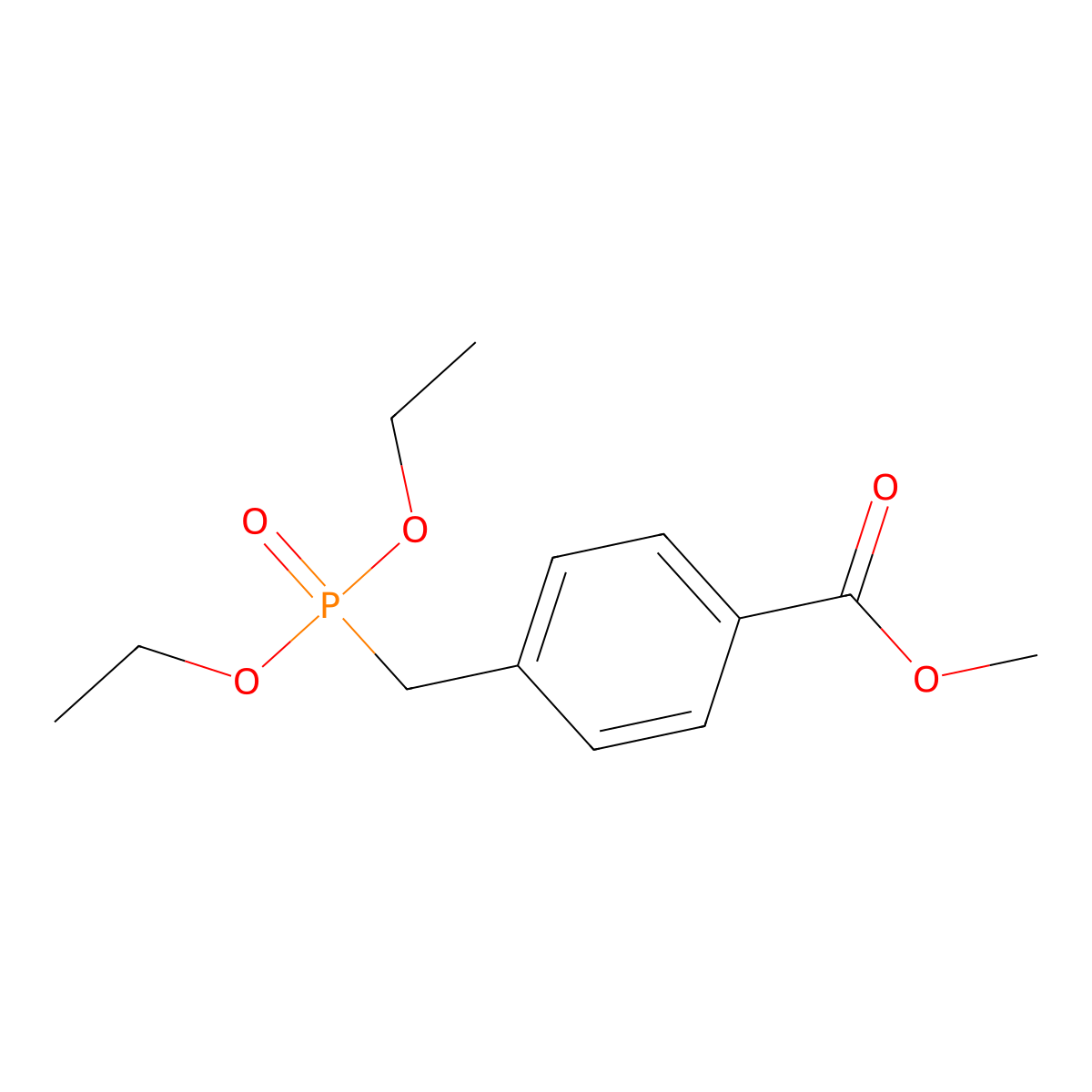 Methyl 4-(diethoxyphosphorylmethyl)benzoate molecular structure, CAS 14295-52-4