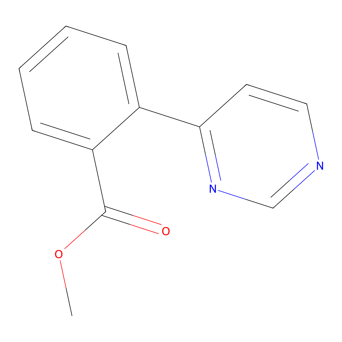 Methyl 2-(pyrimidin-4-yl)benzoate molecular structure, CAS 1429505-73-6