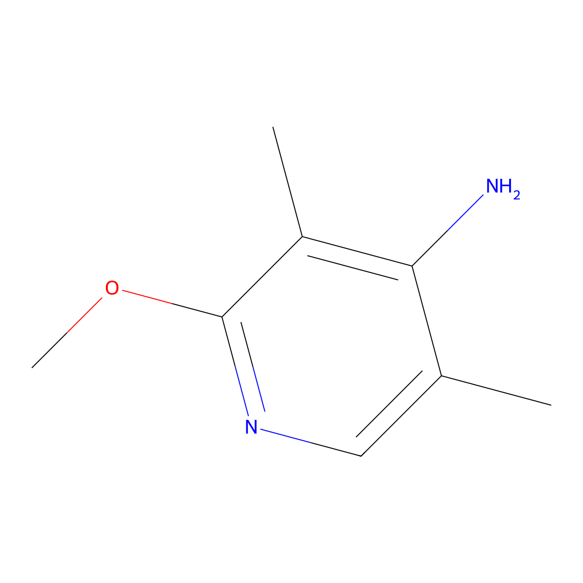 2-Methoxy-3,5-dimethyl-pyridin-4-amine molecular structure, CAS 1429510-61-1