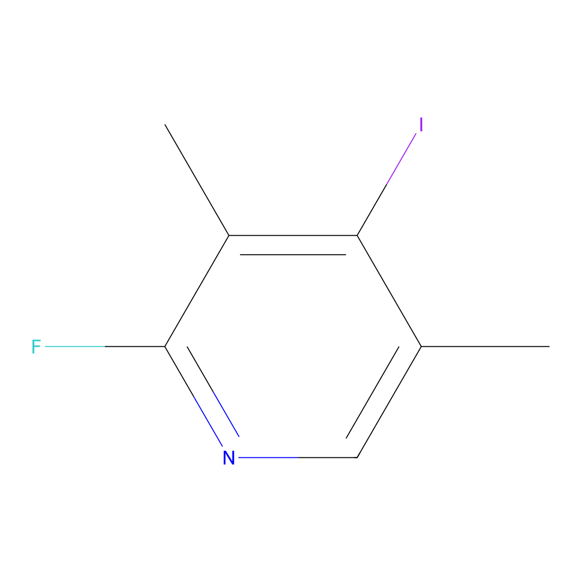 2-Fluoro-4-iodo-3,5-dimethylpyridine molecular structure, CAS 1429510-62-2