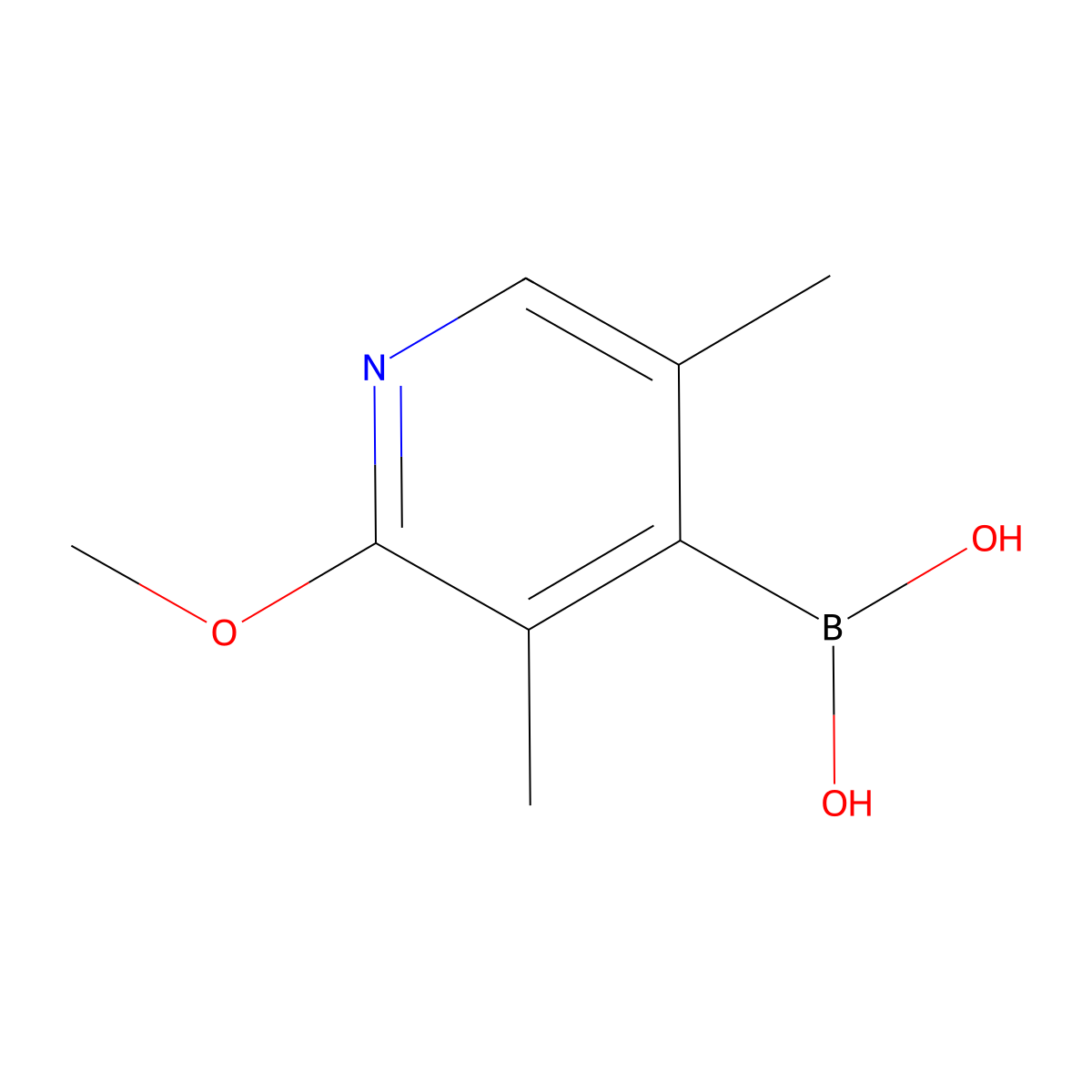 (2-Methoxy-3,5-dimethylpyridin-4-yl)boronic acid molecular structure, CAS 1429510-64-4