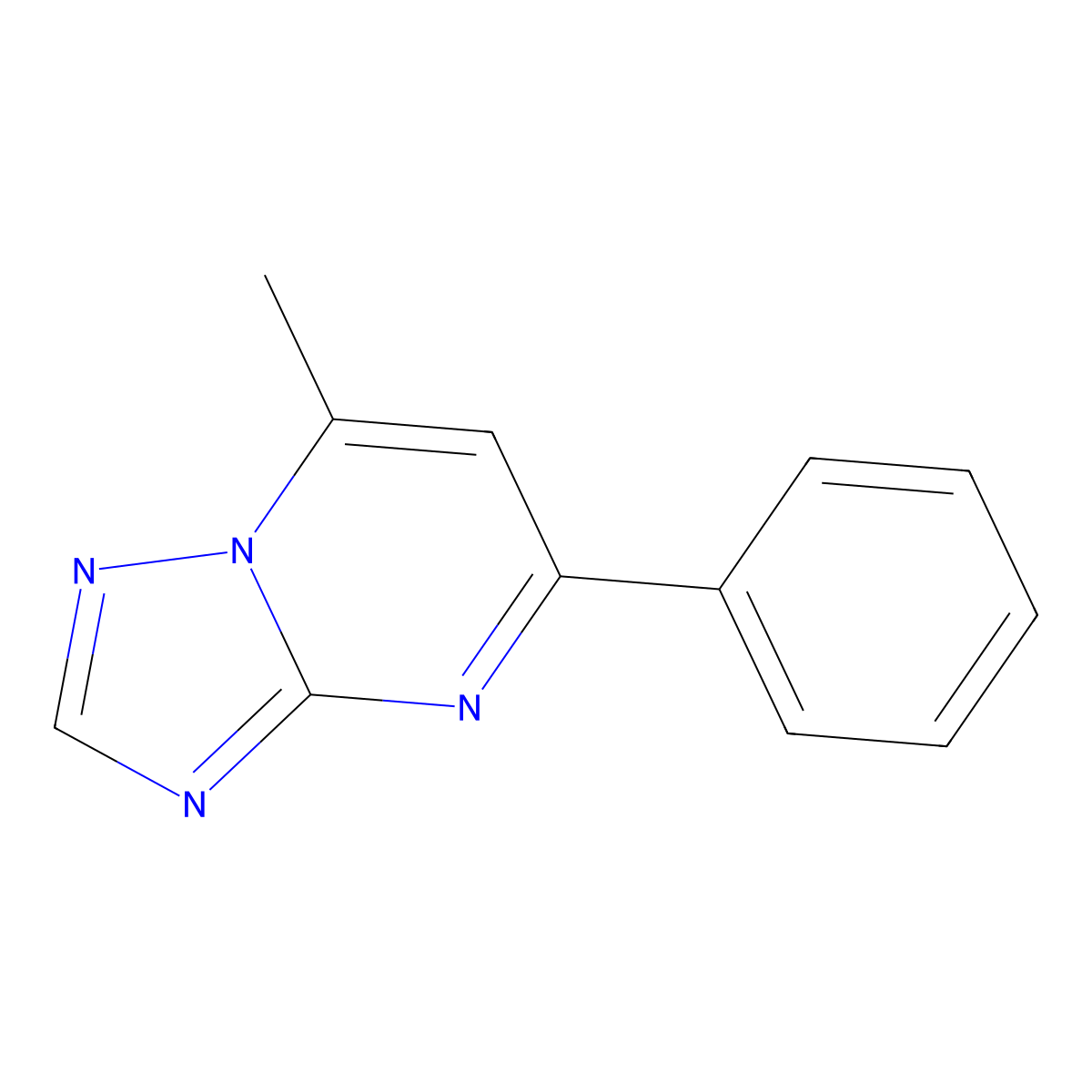 7-Methyl-5-phenyl-[1,2,4]triazolo[1,5-a]pyrimidine molecular structure, CAS 142954-86-7