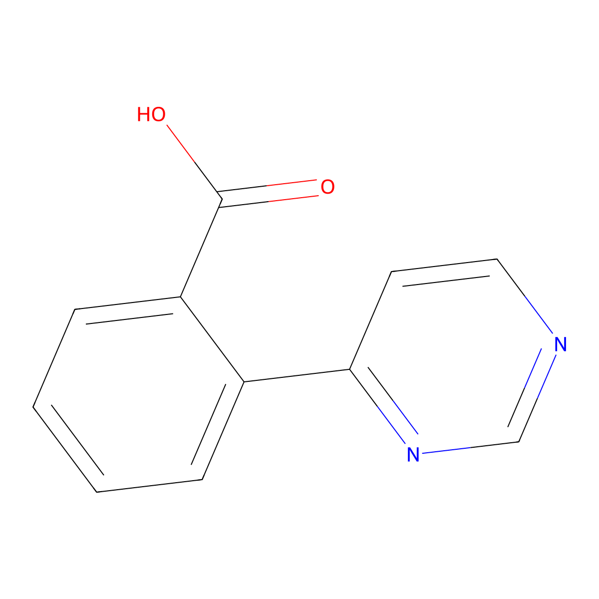2-(Pyrimidin-4-yl)benzoic acid molecular structure, CAS 1429555-04-3