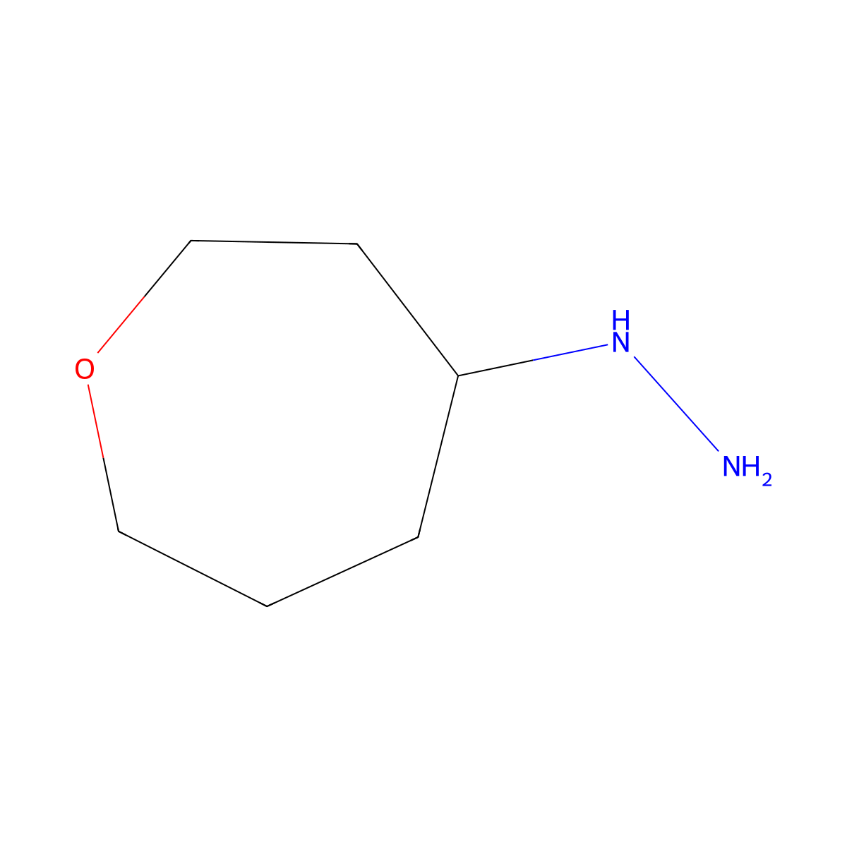 (Oxepan-4-yl)hydrazine molecular structure, CAS 1429555-21-4