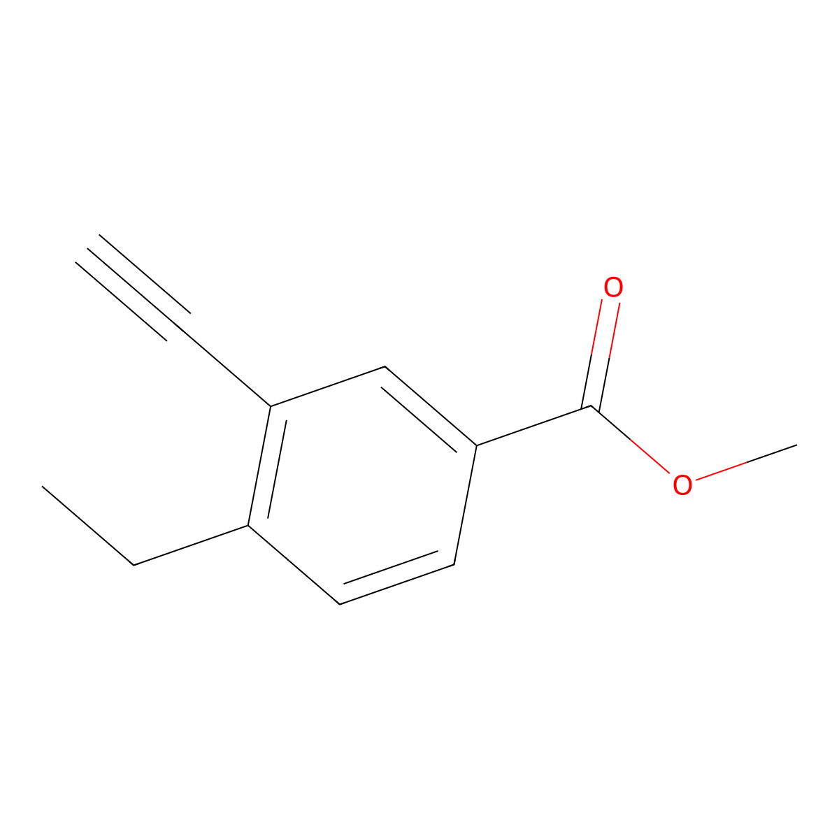 Methyl 4-ethyl-3-ethynylbenzoate molecular structure, CAS 1429617-95-7