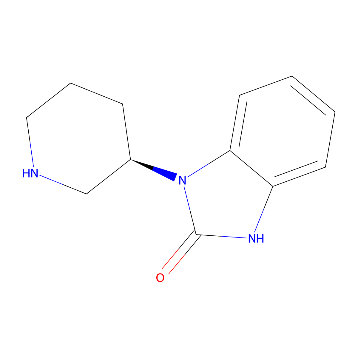 (R)-1-(piperidin-3-yl)-1H-benzo[d]imidazol-2(3H)-one molecular structure, CAS 1429618-05-2