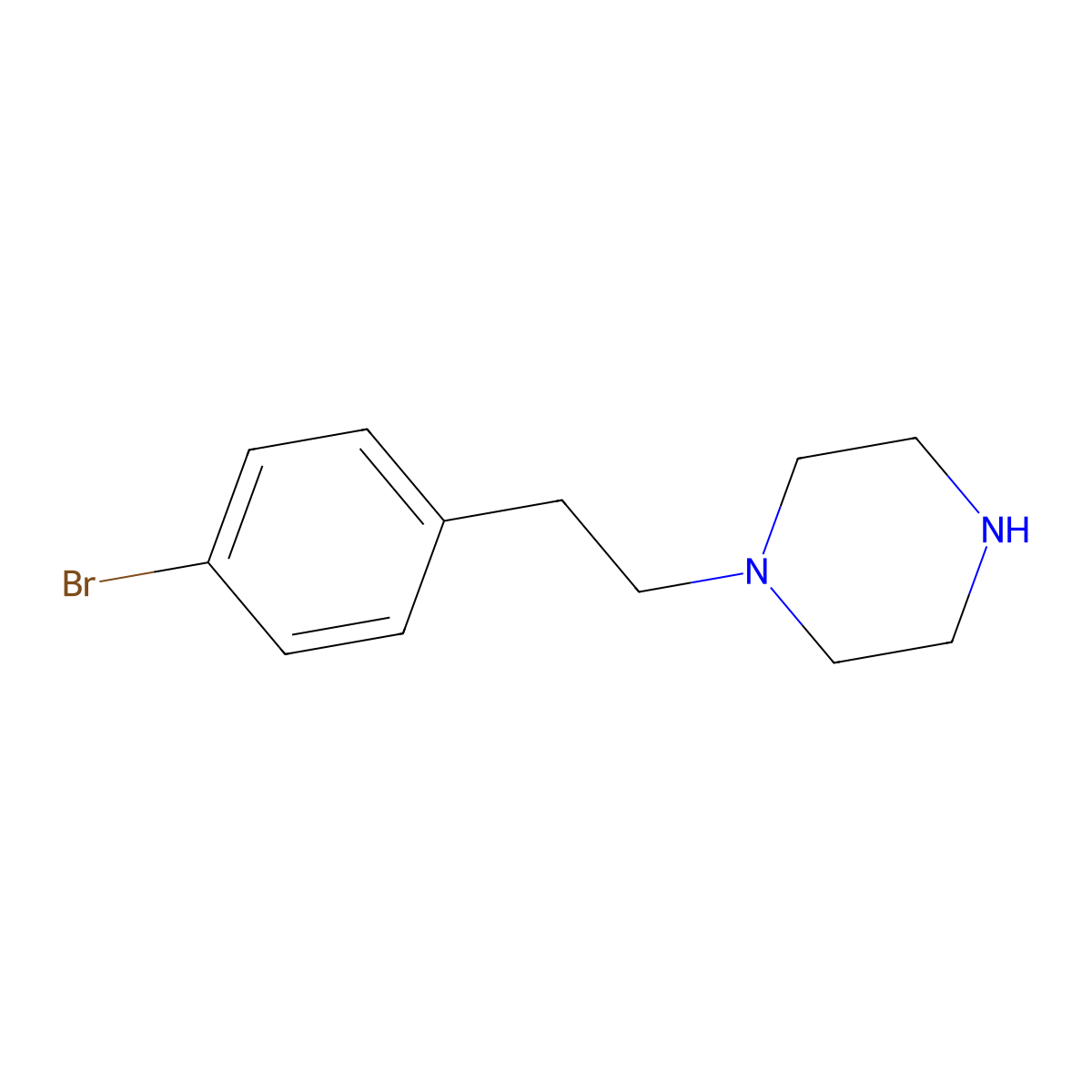 1-(4-Bromophenethyl)piperazine molecular structure, CAS 142962-89-8