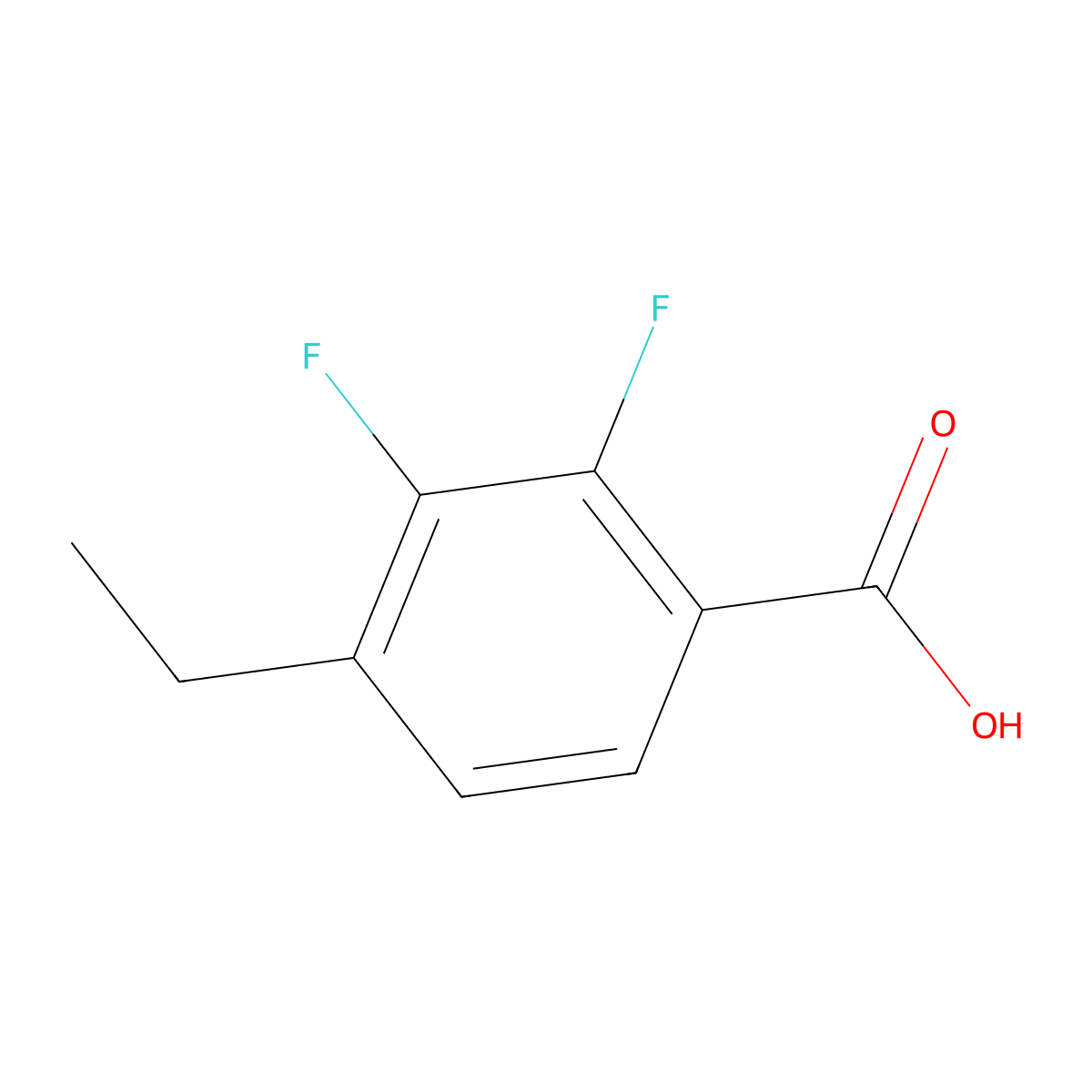 4-Ethyl-2,3-difluorobenzoic acid molecular structure, CAS 1429636-88-3