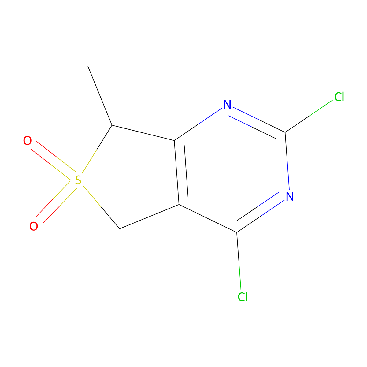 2,4-Dichloro-7-methyl-5,7-dihydrothieno[3,4-d]pyrimidine 6,6-dioxide molecular structure, CAS 1429639-82-6