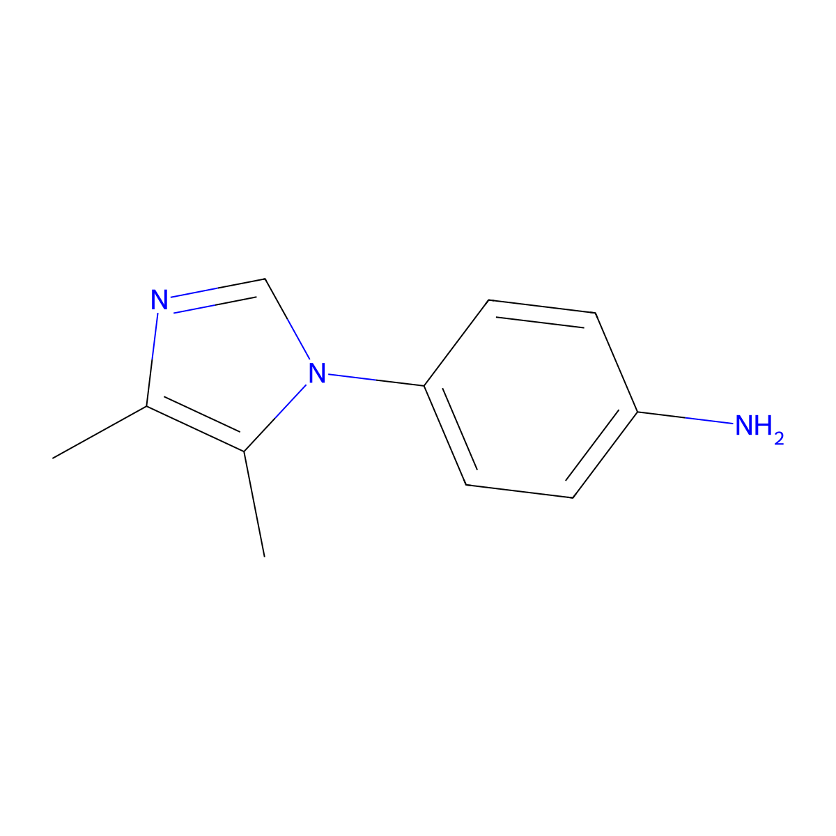 4-(4,5-dimethyl-1H-imidazol-1-yl)aniline molecular structure, CAS 1429649-60-4