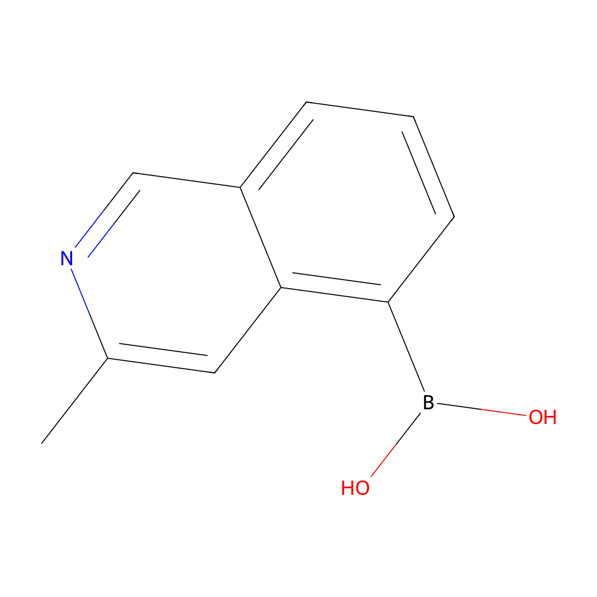 (3-Methylisoquinolin-5-yl)boronic acid molecular structure, CAS 1429664-97-0