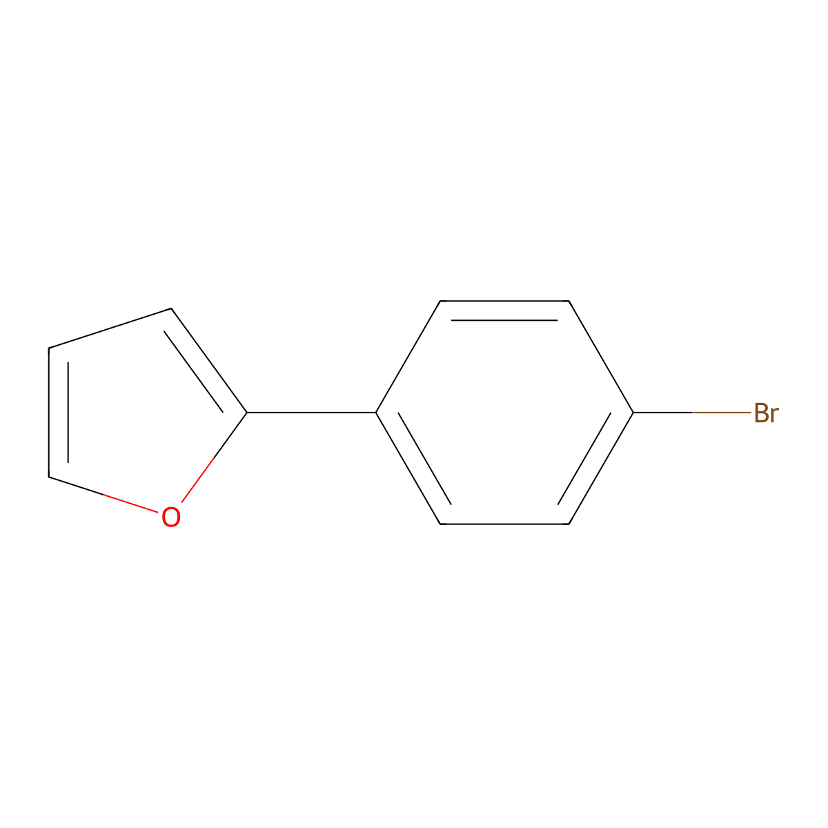 2-(4-Bromophenyl)furan molecular structure, CAS 14297-34-8