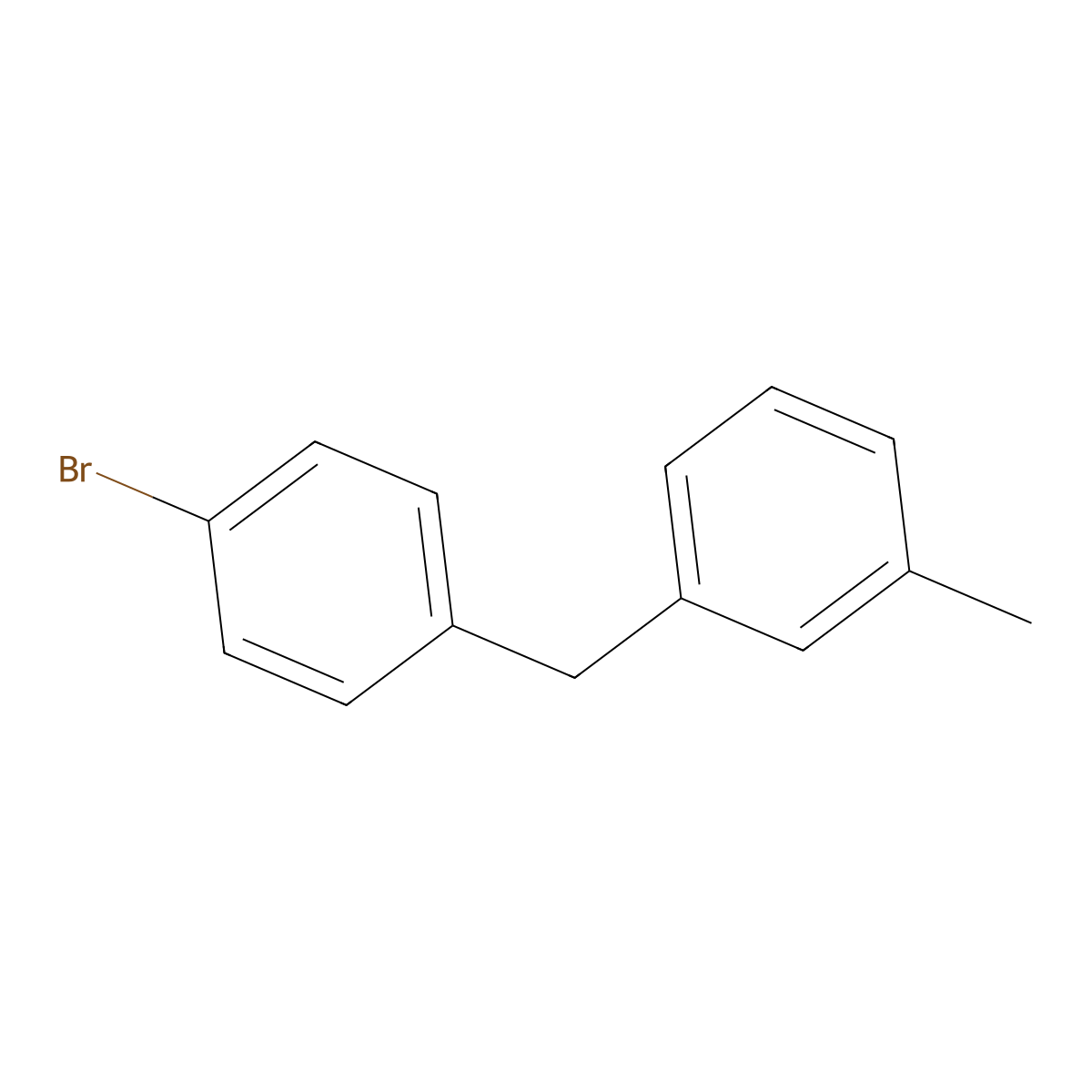1-[(4-Bromophenyl)methyl]-3-methylbenzene molecular structure, CAS 14297-35-9