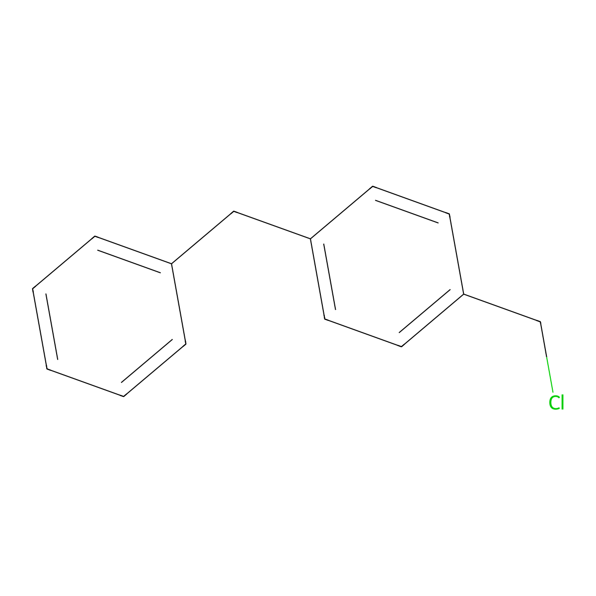 Benzene, 1-(chloromethyl)-4-(phenylmethyl)- molecular structure, CAS 14297-39-3