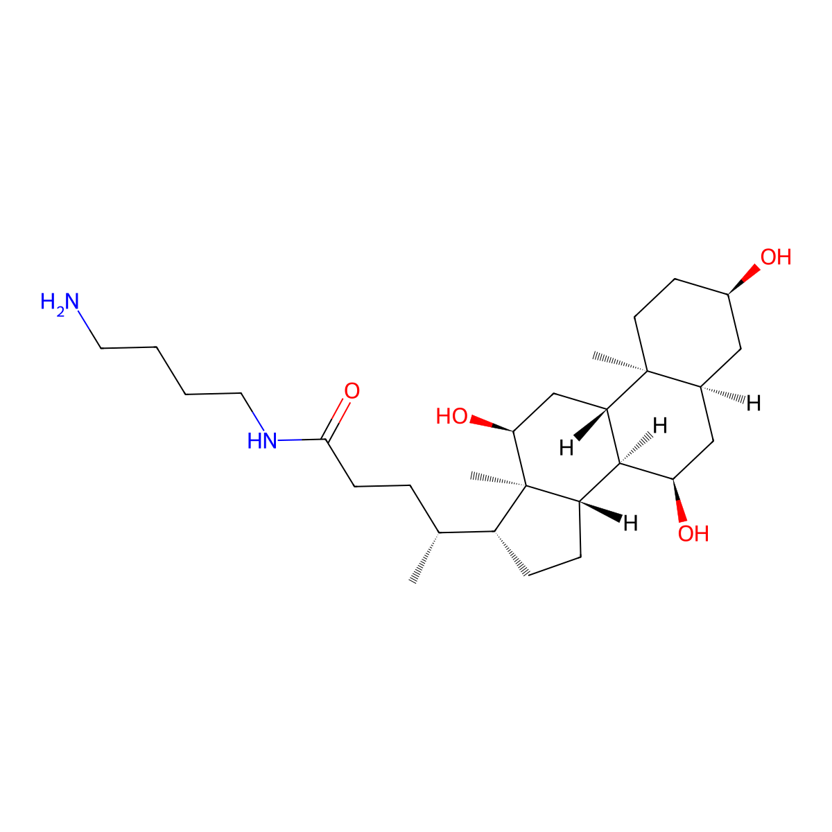 Cholyl-putrescine molecular structure, CAS 142970-24-9