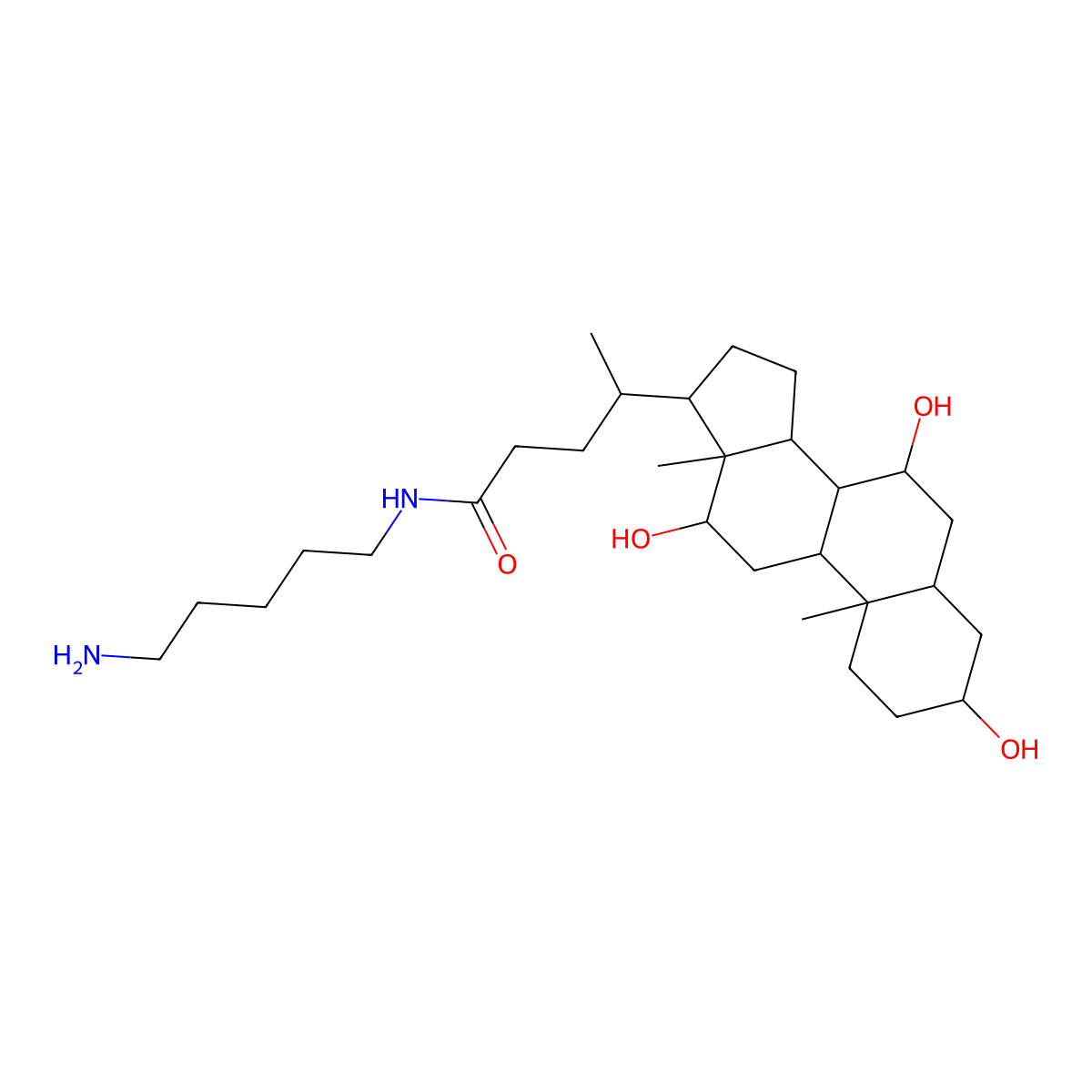 Cholyl-cadaverine molecular structure, CAS 142970-25-0