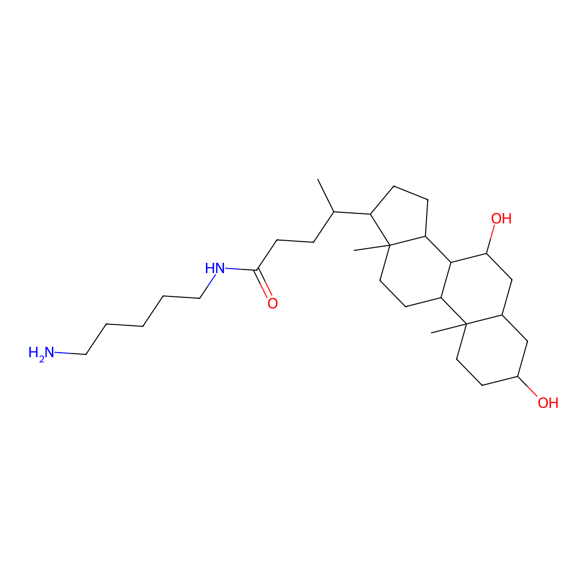 Chenodeoxycholyl-cadaverine molecular structure, CAS 142970-49-8