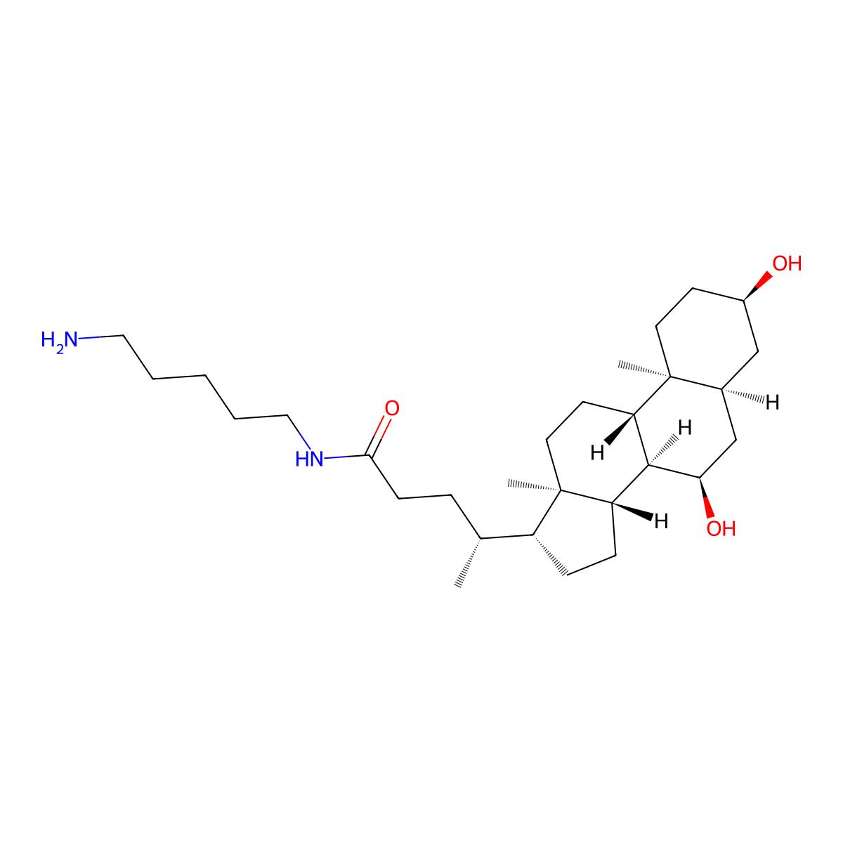 Chenodeoxycholyl-cadaverine molecular structure, CAS 142970-49-8
