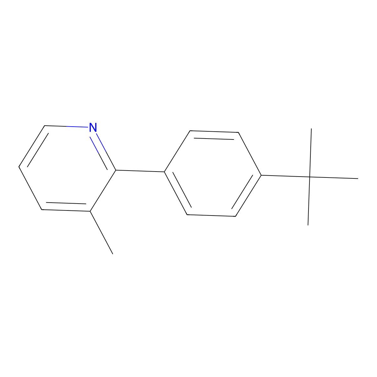 2-(4-Tert-butylphenyl)-3-methylpyridine molecular structure, CAS 1429740-65-7