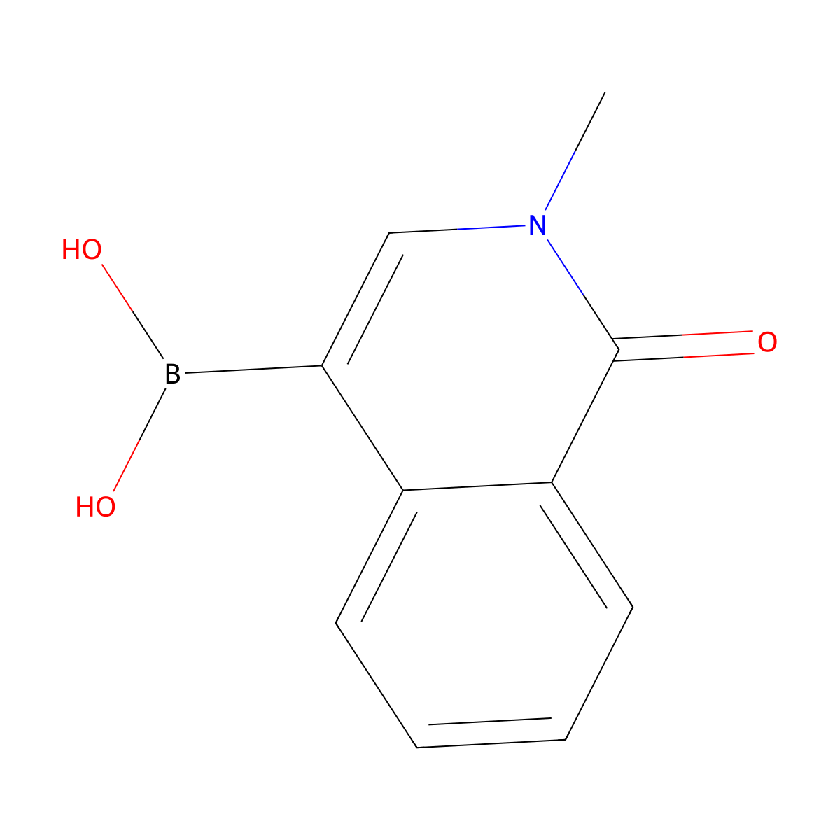 (2-Methyl-1-oxo-1,2-dihydroisoquinolin-4-yl)boronic acid molecular structure, CAS 1429744-03-5