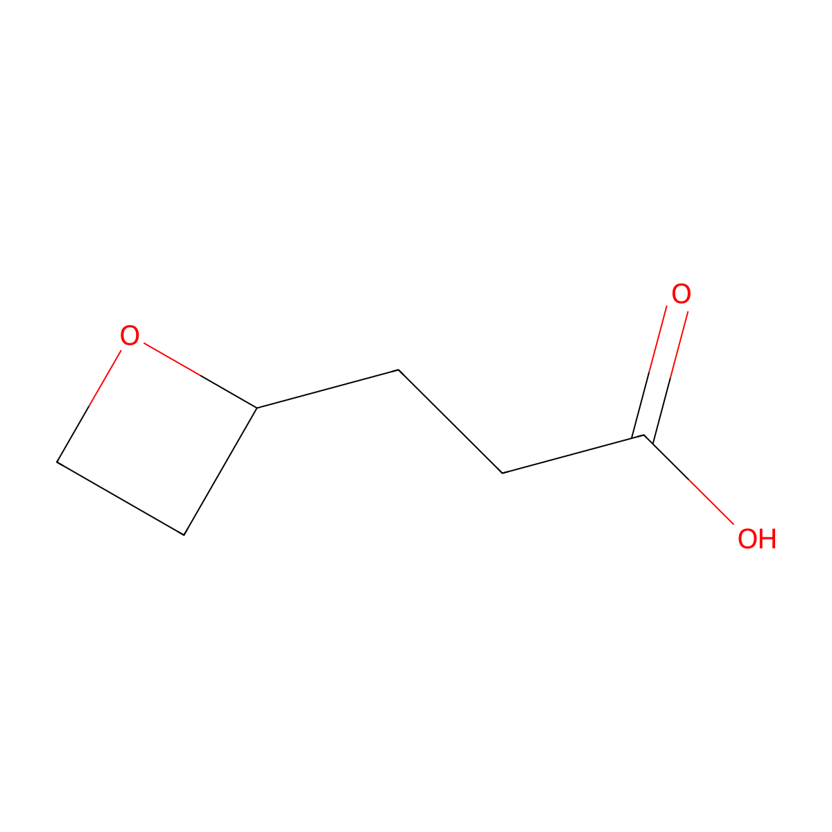 3-(Oxetan-2-yl)propanoic acid molecular structure, CAS 1429744-87-5