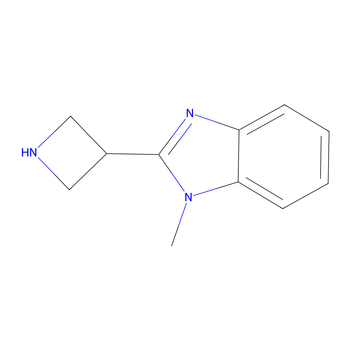 2-(azetidin-3-yl)-1-methyl-1H-1,3-benzodiazole molecular structure, CAS 1429752-95-3