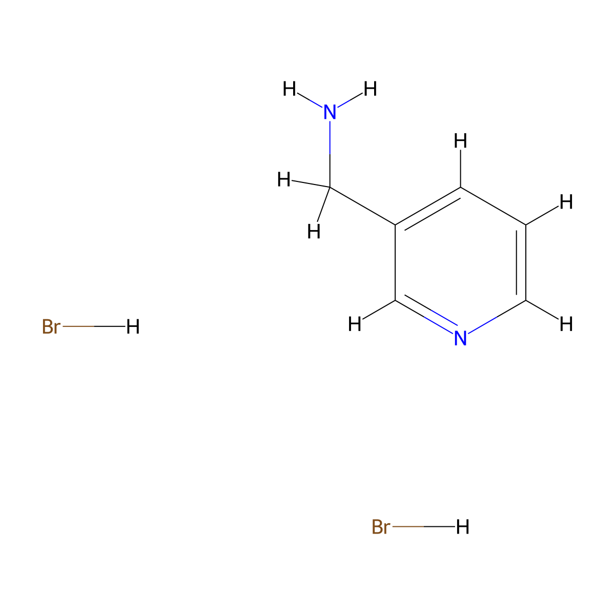 3-Pyridylmethylamine dihydrobromide molecular structure, CAS 1429779-50-9