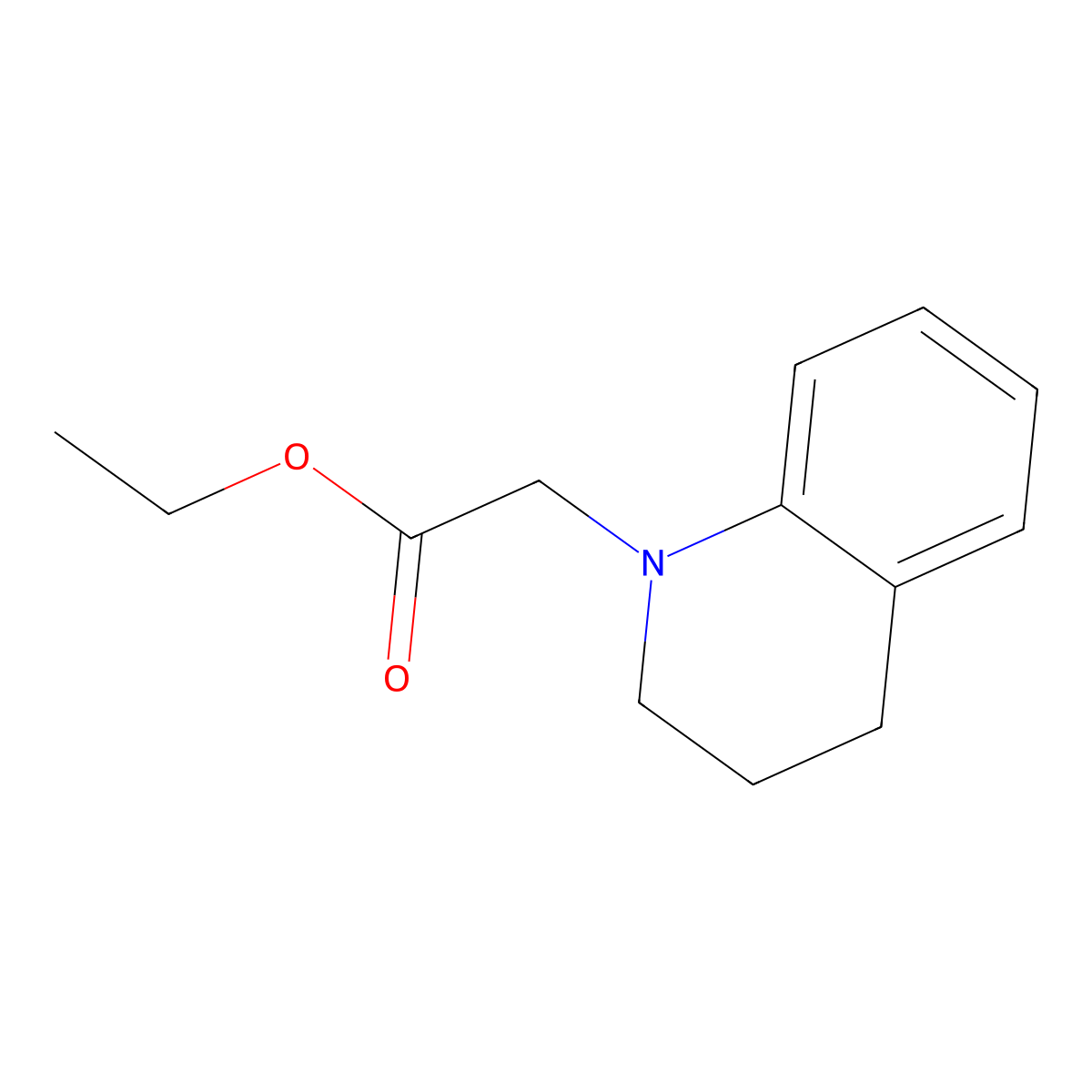 Ethyl 2-(3,4-dihydroquinolin-1(2H)-yl)acetate molecular structure, CAS 142978-20-9