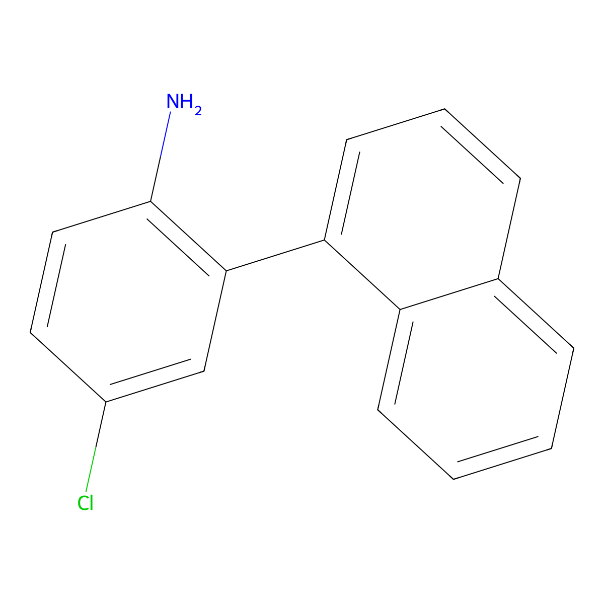 4-Chloro-2-(naphthalen-1-yl)aniline molecular structure, CAS 1429791-79-6