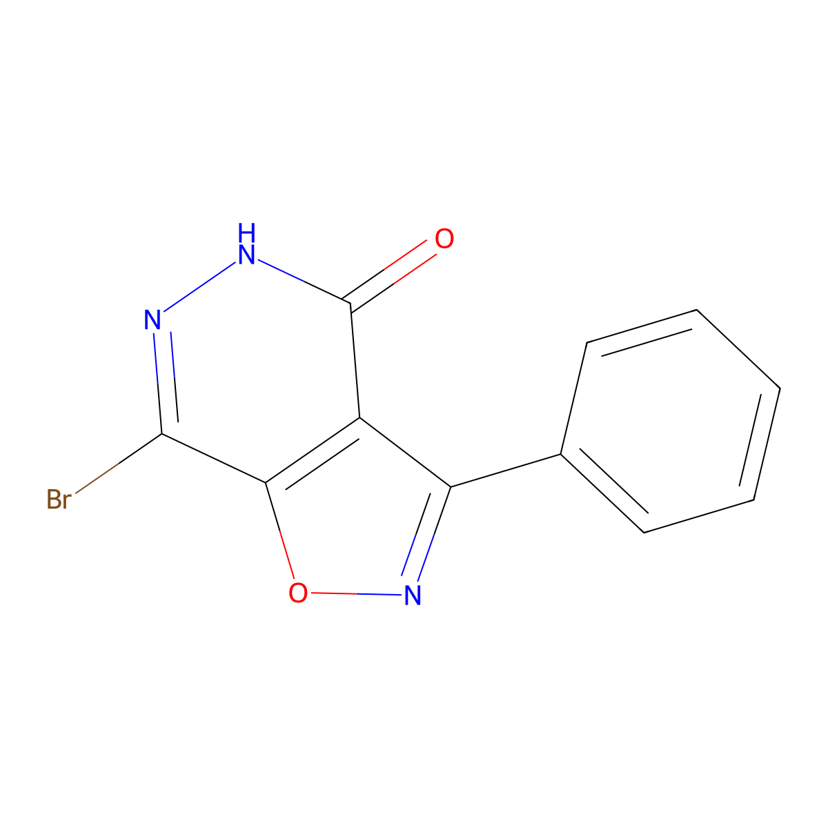 7-Bromo-3-phenylisoxazolo[4,5-D]pyridazin-4(5H)-one molecular structure, CAS 14298-80-7