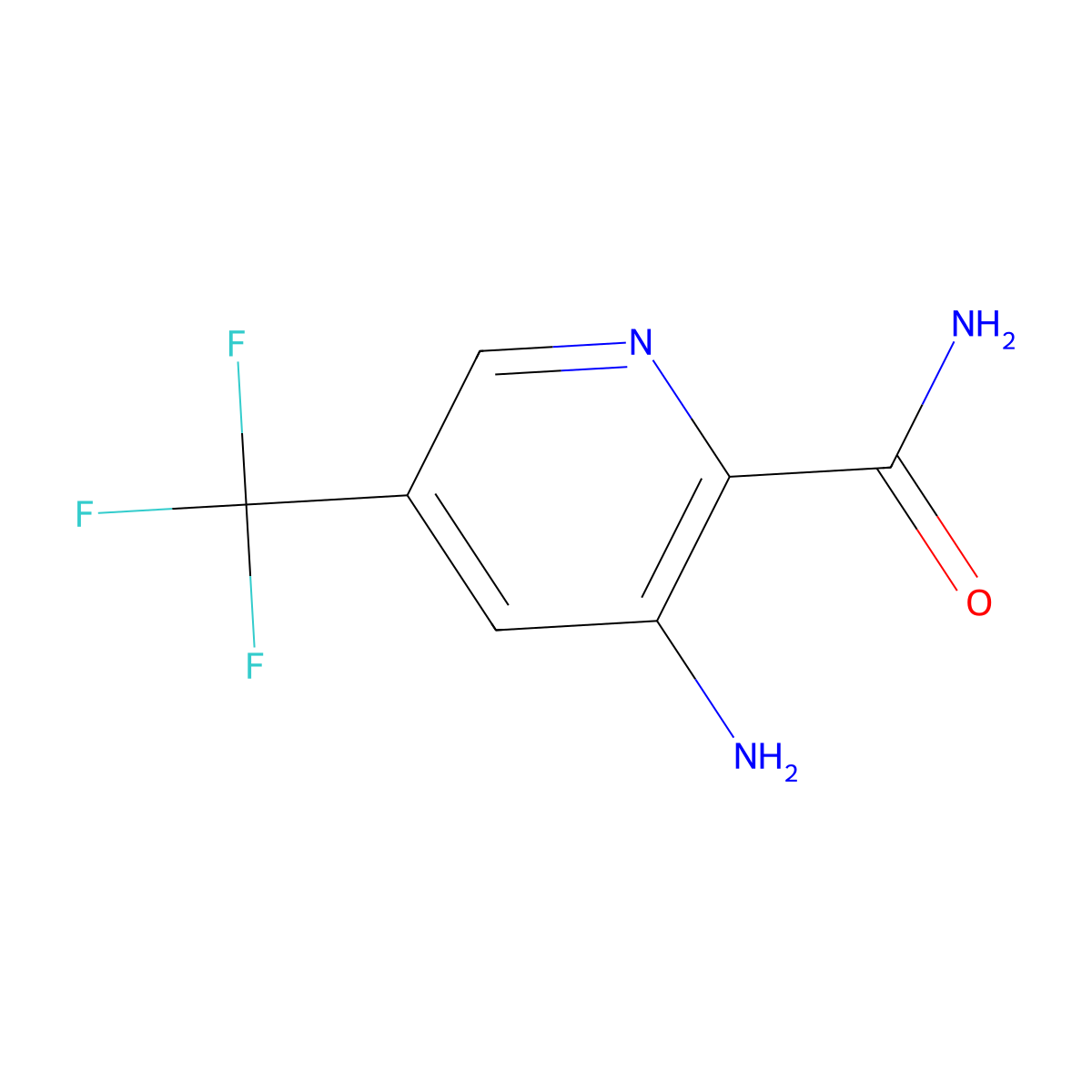 3-Amino-5-(trifluoromethyl)picolinamide molecular structure, CAS 1429870-19-8
