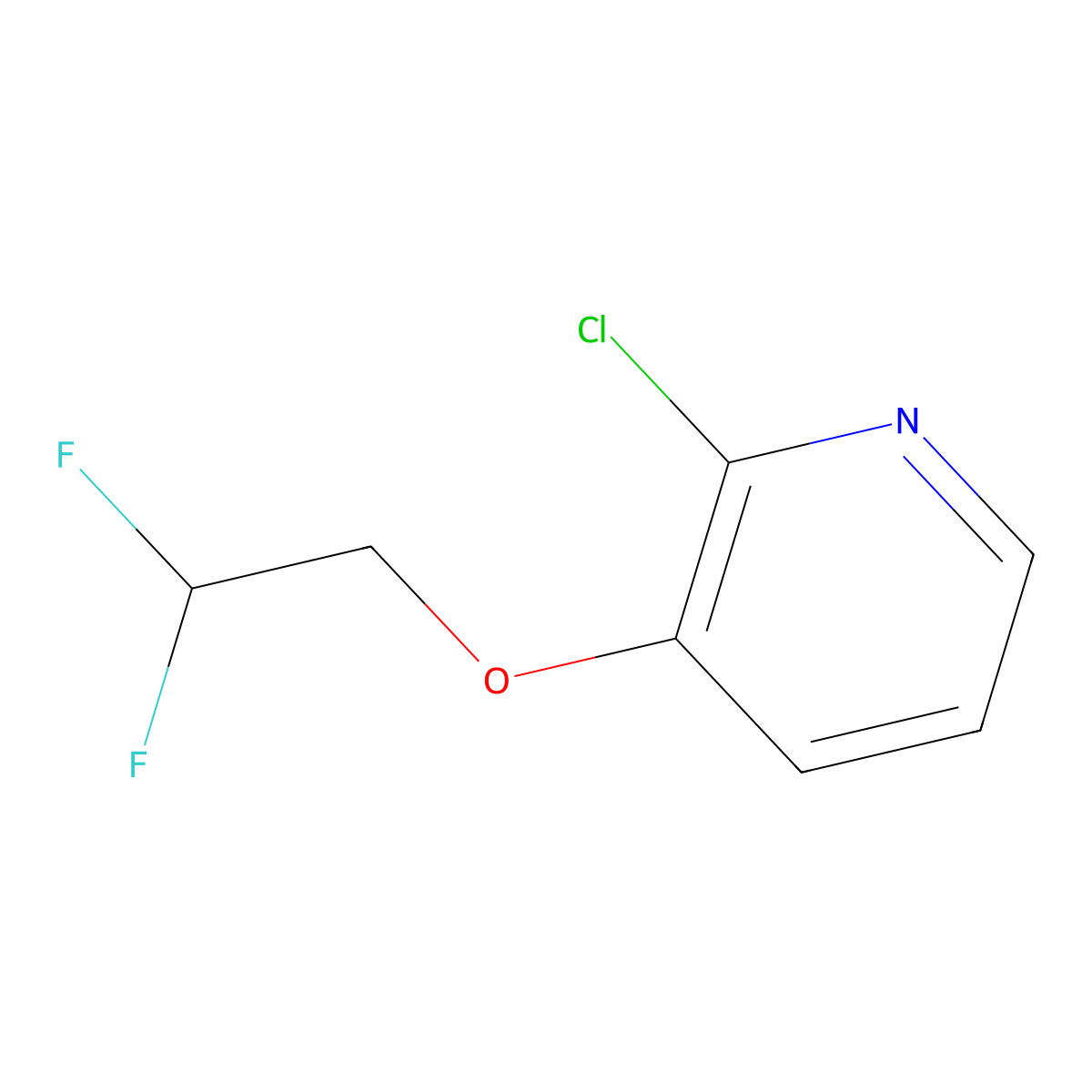 2-Chloro-3-(2,2-difluoroethoxy)pyridine molecular structure, CAS 1429870-21-2