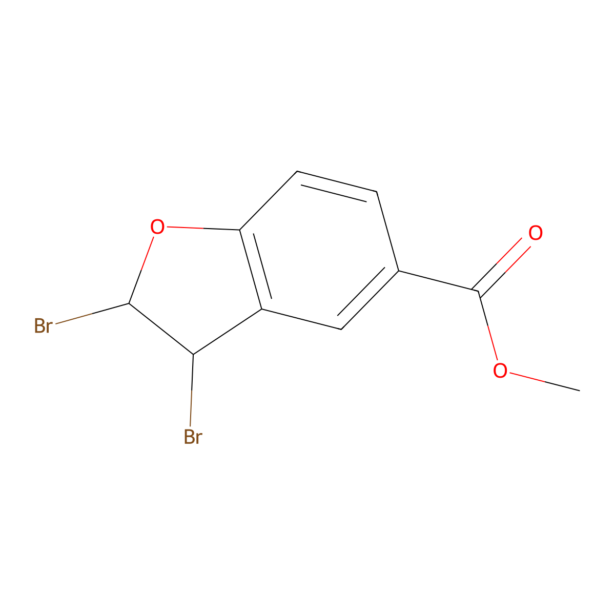 Methyl 2,3-dibromo-2,3-dihydro-1-benzofuran-5-carboxylate molecular structure, CAS 1429888-97-0