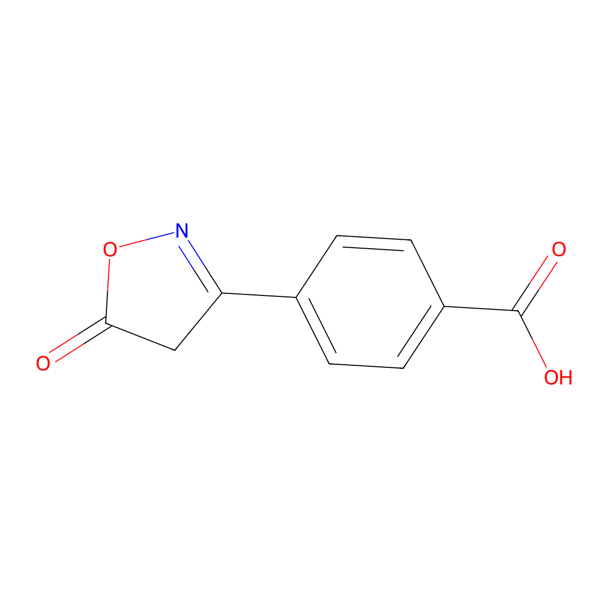 4-(5-Oxo-4,5-dihydro-1,2-oxazol-3-yl)benzoic acid molecular structure, CAS 1429896-69-4