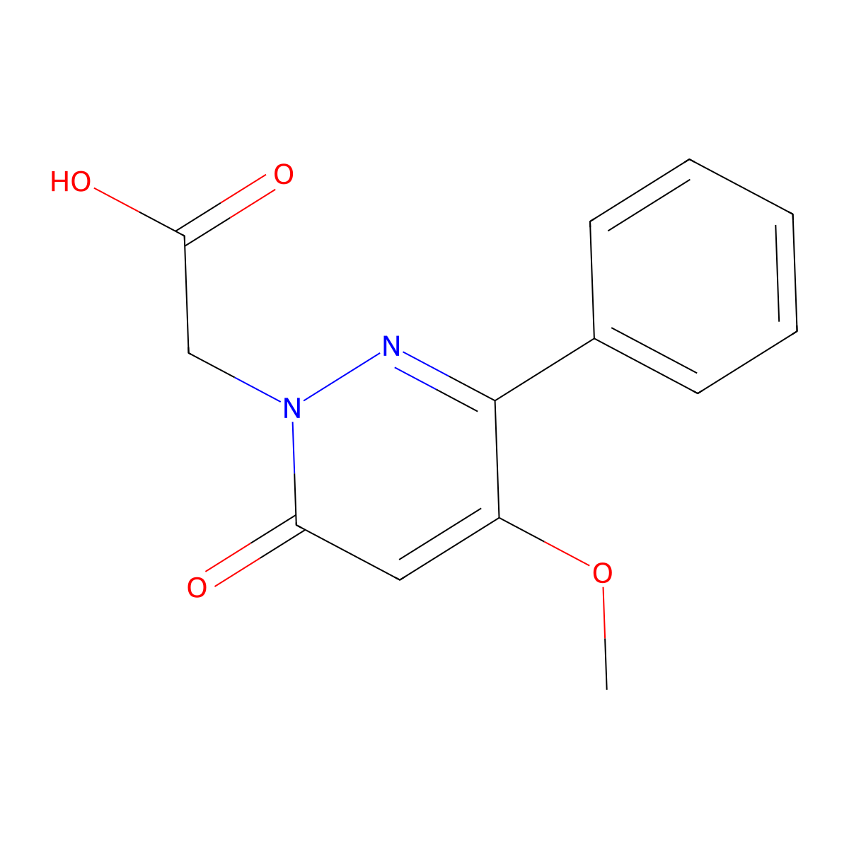 2-(4-Methoxy-6-oxo-3-phenylpyridazin-1(6H)-yl)acetic acid molecular structure, CAS 1429900-96-8