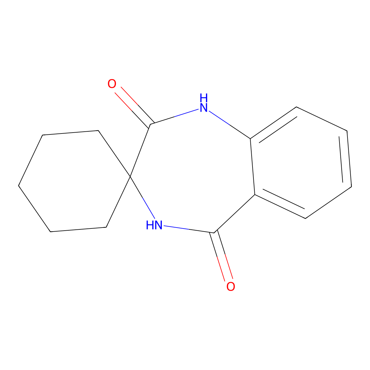 1,2,4,5-Tetrahydrospiro[1,4-benzodiazepine-3,1'-cyclohexane]-2,5-dione molecular structure, CAS 1429900-99-1