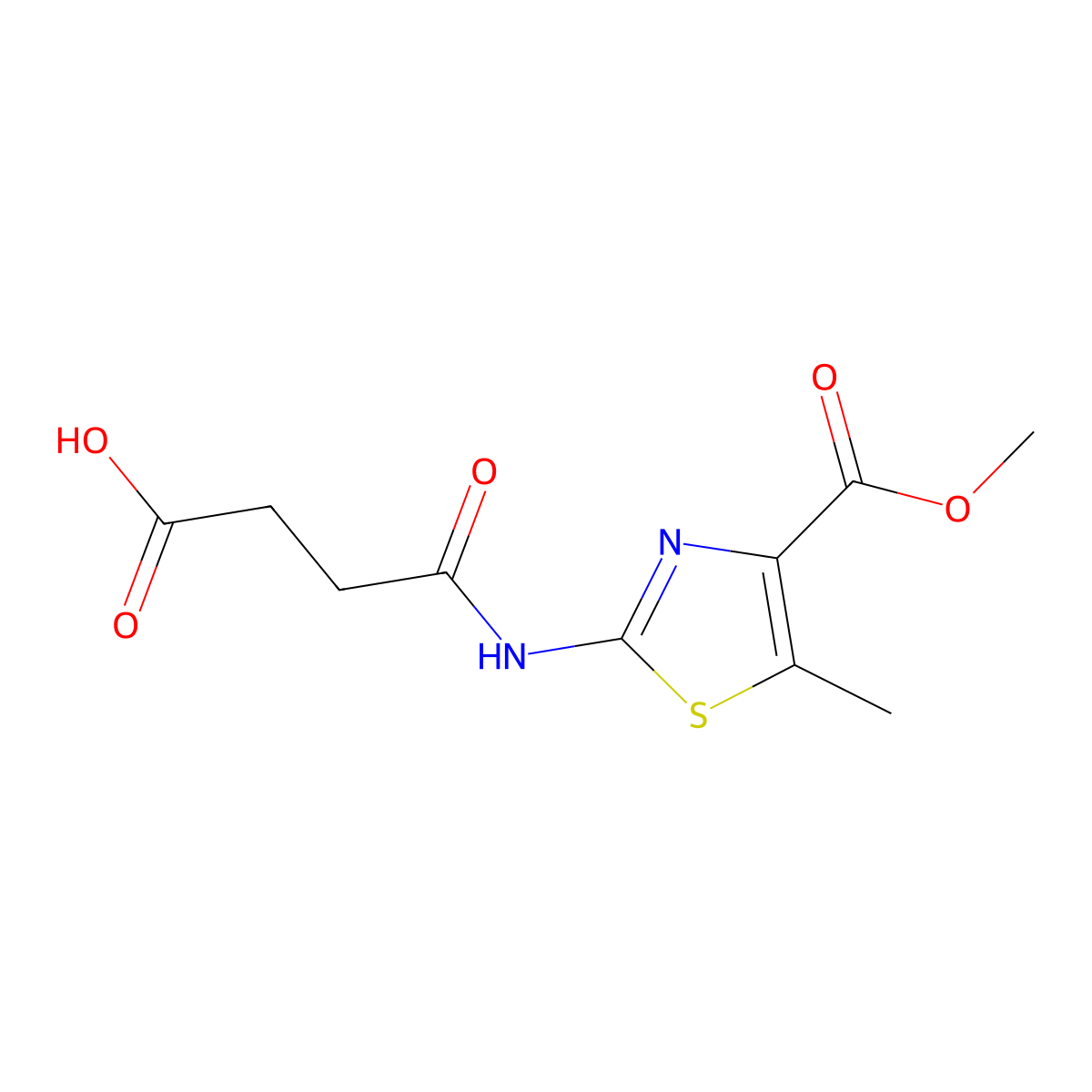 4-{[4-(Methoxycarbonyl)-5-methyl-1,3-thiazol-2-yl]amino}-4-oxobutanoic acid molecular structure, CAS 1429901-01-8