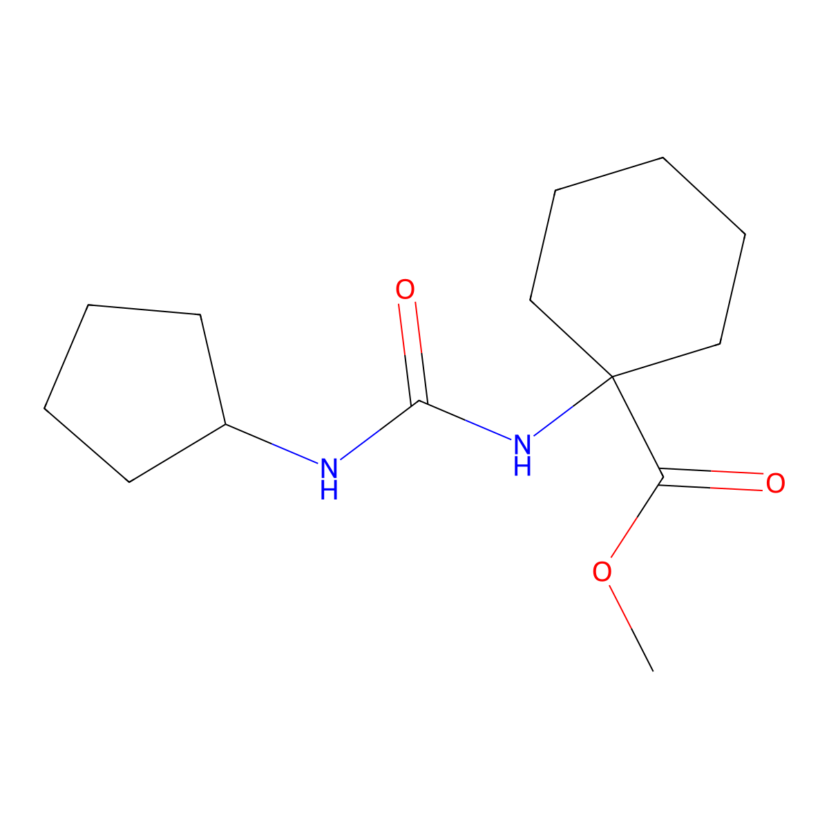 Methyl 1-(3-cyclopentylureido)cyclohexanecarboxylate molecular structure, CAS 1429901-04-1