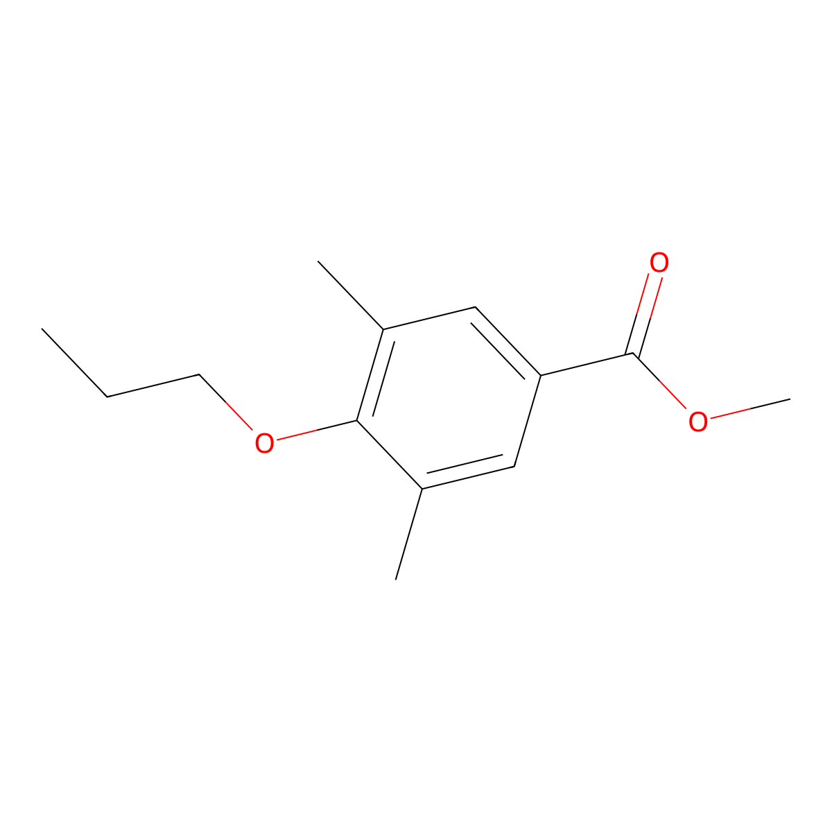 Methyl 3,5-dimethyl-4-propoxybenzoate molecular structure, CAS 1429901-08-5