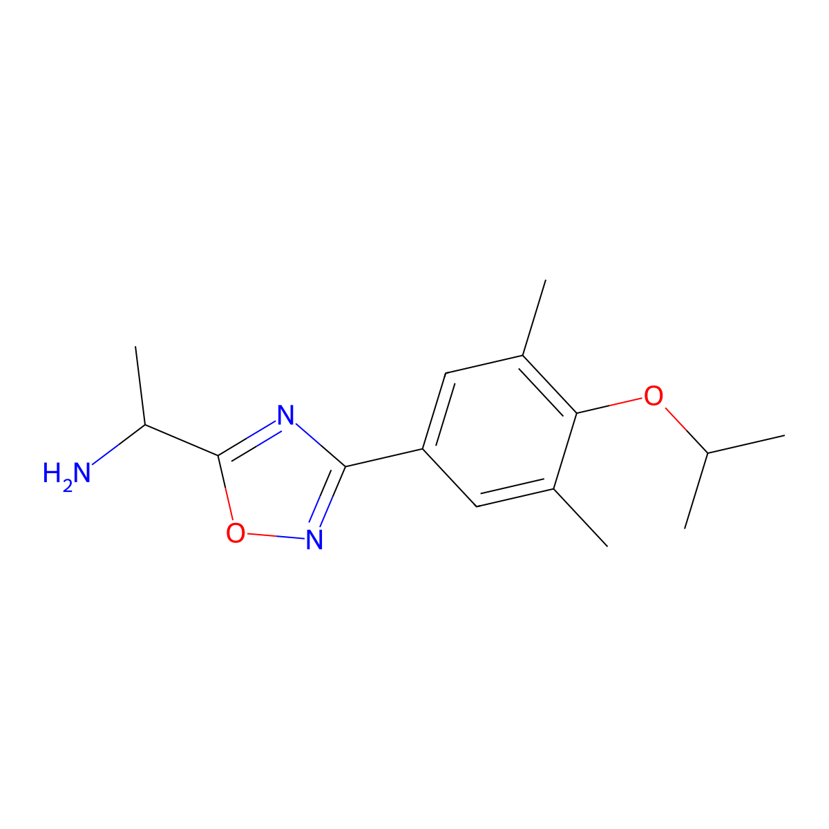 1-(3-(4-Isopropoxy-3,5-dimethylphenyl)-1,2,4-oxadiazol-5-yl)ethanamine molecular structure, CAS 1429901-14-3