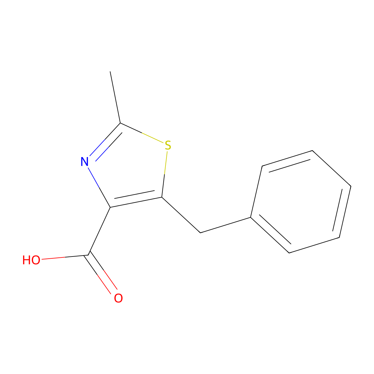 5-Benzyl-2-methyl-1,3-thiazole-4-carboxylic acid molecular structure, CAS 1429901-24-5